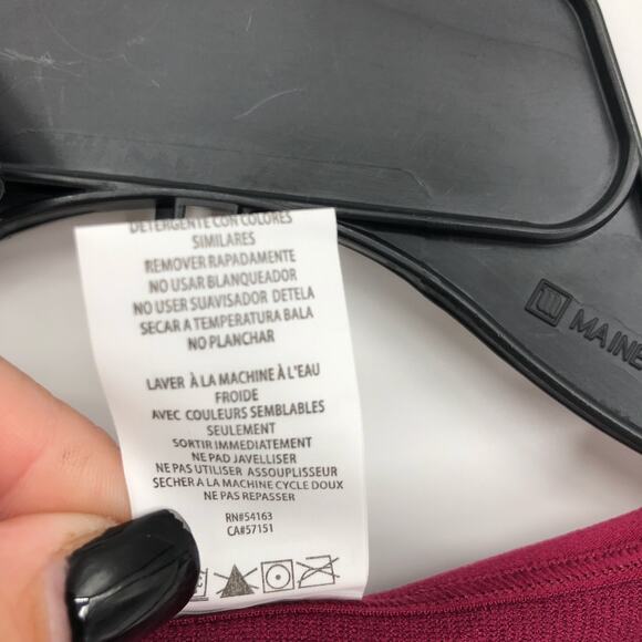 CALVIN KLEIN Women's Performance Ribbed Crop Top Large Red Maroon Racerback NWT - Picture 9 of 11